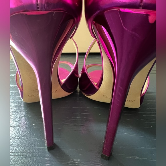 Jimmy Choo Lance mirror leather orchid. - Picture 5 of 10